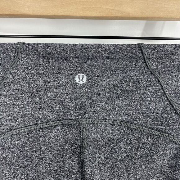 Lululemon Leggings Size 4 Heathered Gray Train Times 7/8 Pant 25" Yoga Stretch - Picture 6 of 7